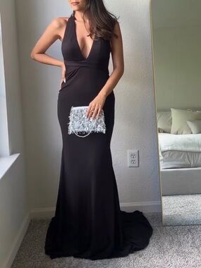 JJs House Black Halter Maxi Dress